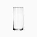 Clear glass cylindrical vase