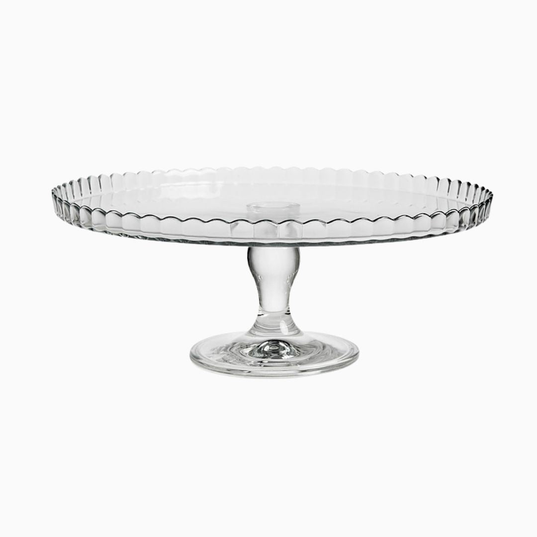 Round glass platter - fruit/cake