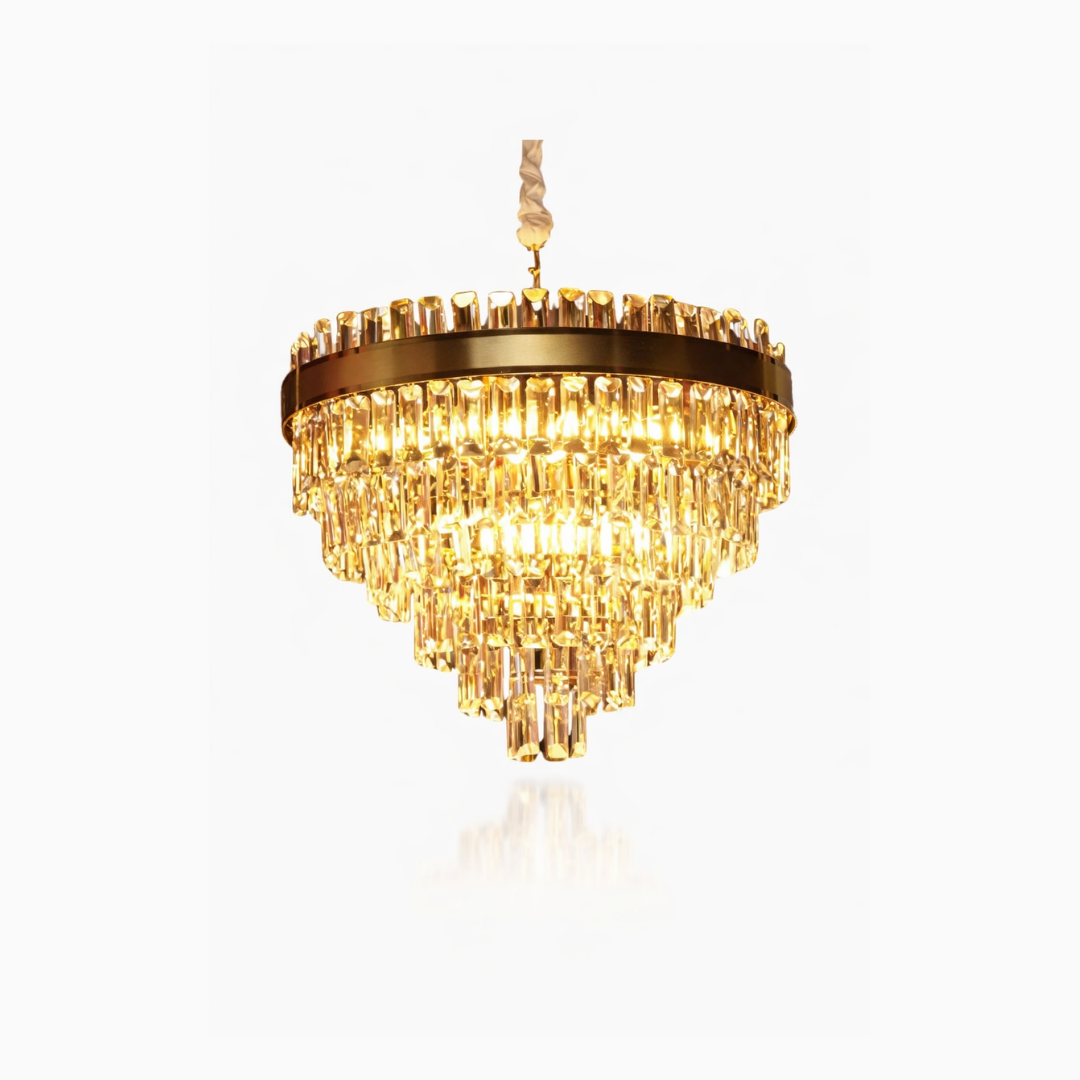 Crystal chandelier (golden)